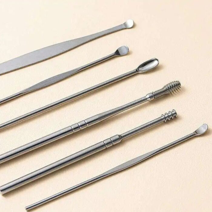 6-Piece Ear Wax Removal Kit Stainless Steel Ear Picks Super Safe, Reusable & Travel-Friendly Set - Image 7