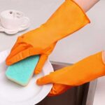 Silicone Dishwashing Gloves Reusable, Super Heat-Resistant & A1 Waterproof for Kitchen Cleaning - Image 3
