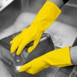 Silicone Dishwashing Gloves Reusable, Super Heat-Resistant & A1 Waterproof for Kitchen Cleaning - Image 4