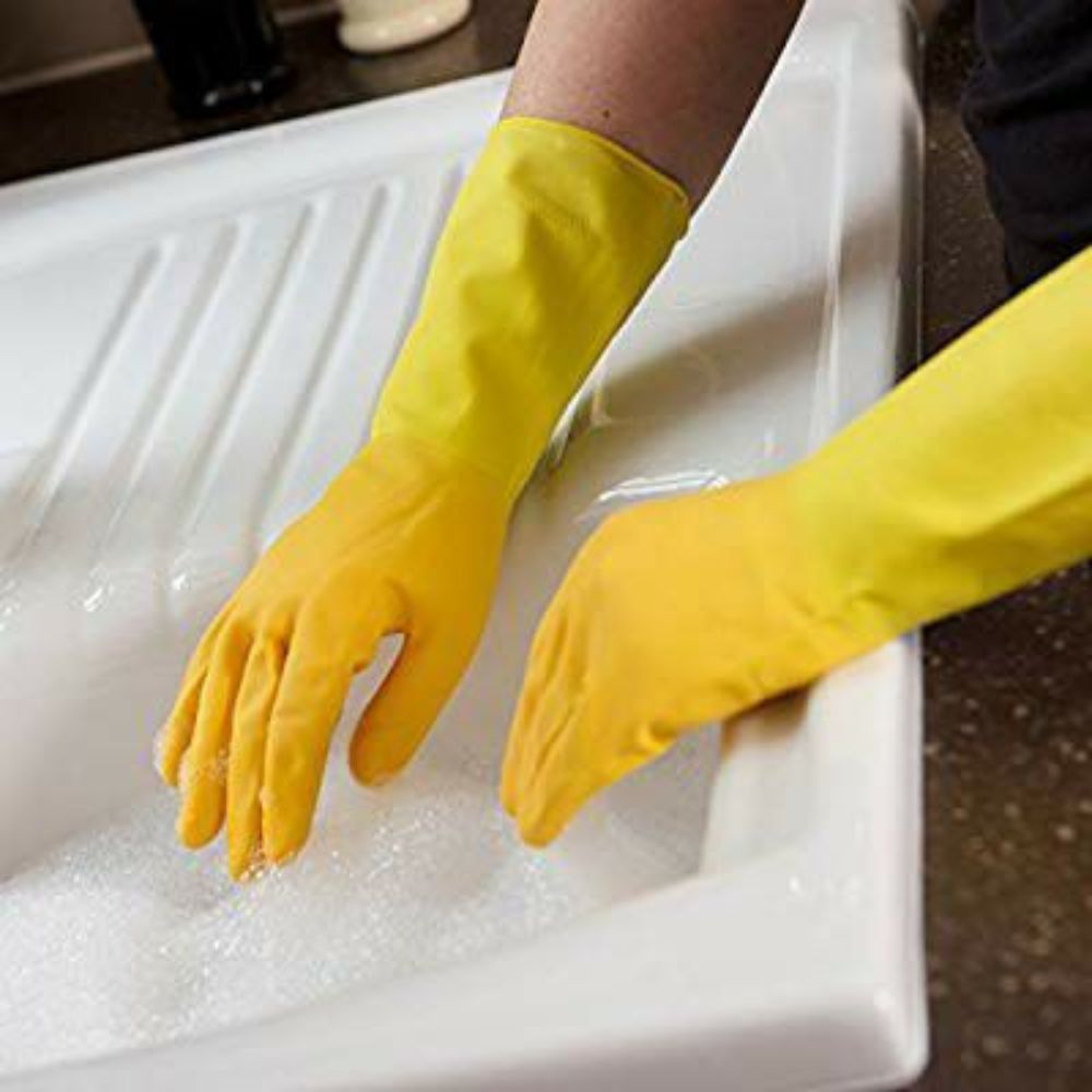 Silicone Washing Full Finger Gloves For Home & Kitchen aximart cleaning products (7) Silicone Dishwashing Gloves Reusable, Super Heat-Resistant & A1 Waterproof for Kitchen Cleaning - Image 7