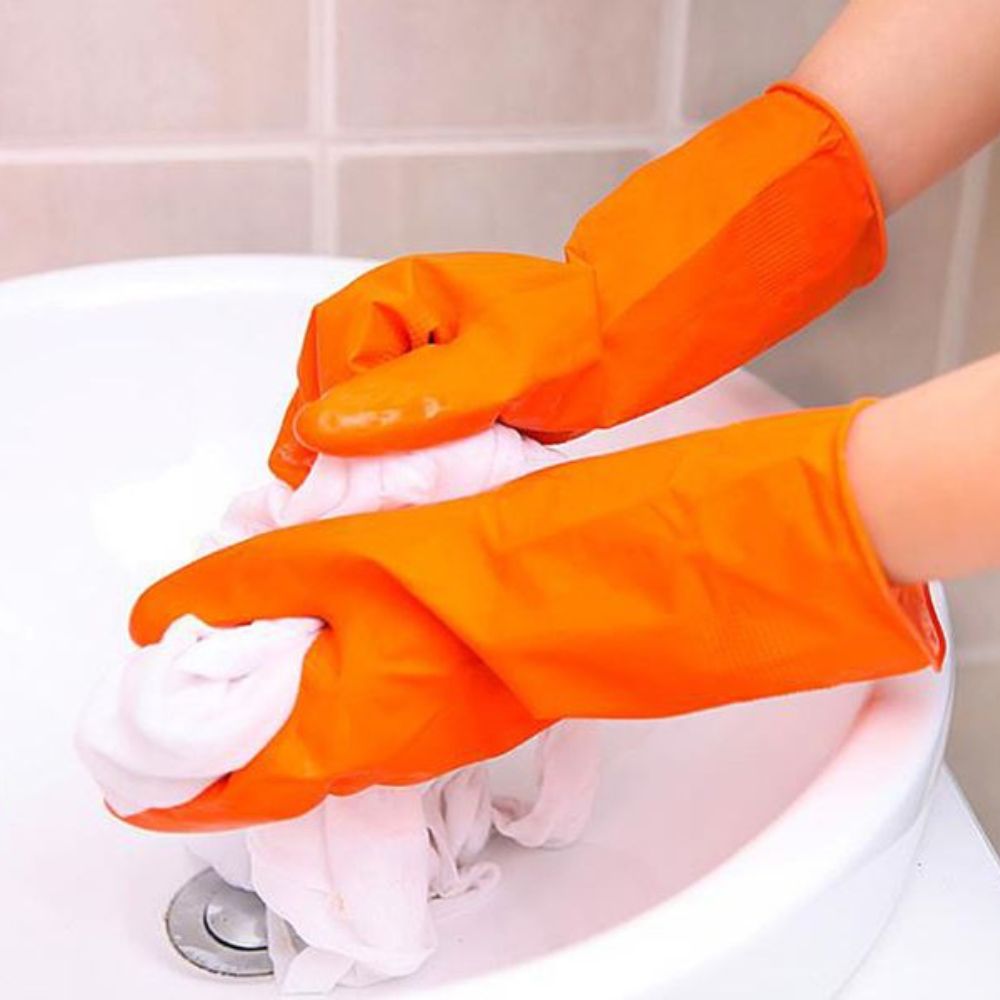 Silicone Washing Full Finger Gloves For Home & Kitchen aximart products 2 (1) Silicone Dishwashing Gloves Reusable, Super Heat-Resistant & A1 Waterproof for Kitchen Cleaning - Image 2