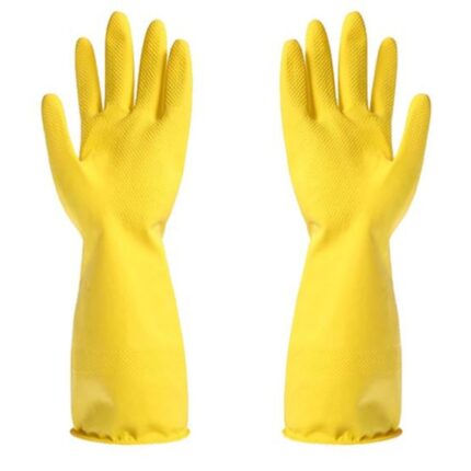 Silicone dishwashing gloves for kitchen use – waterproof, reusable, heat-resistant gloves available in Pakistan