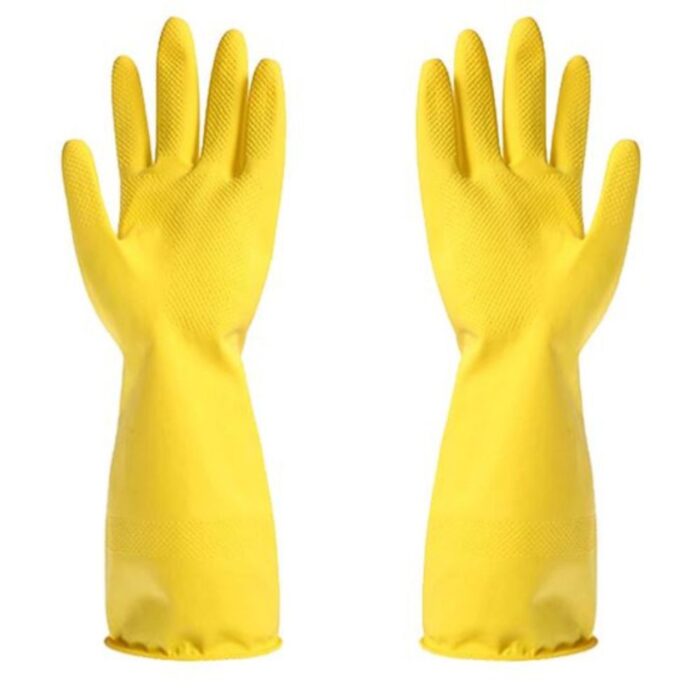 Silicone dishwashing gloves for kitchen use – waterproof, reusable, heat-resistant gloves available in Pakistan