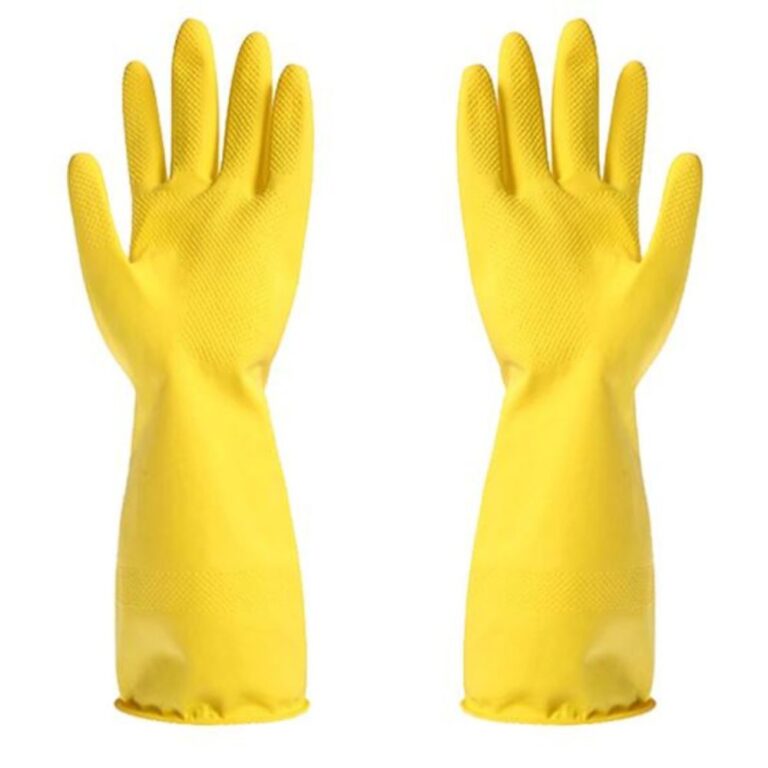 Silicone dishwashing gloves for kitchen use – waterproof, reusable, heat-resistant gloves available in Pakistan