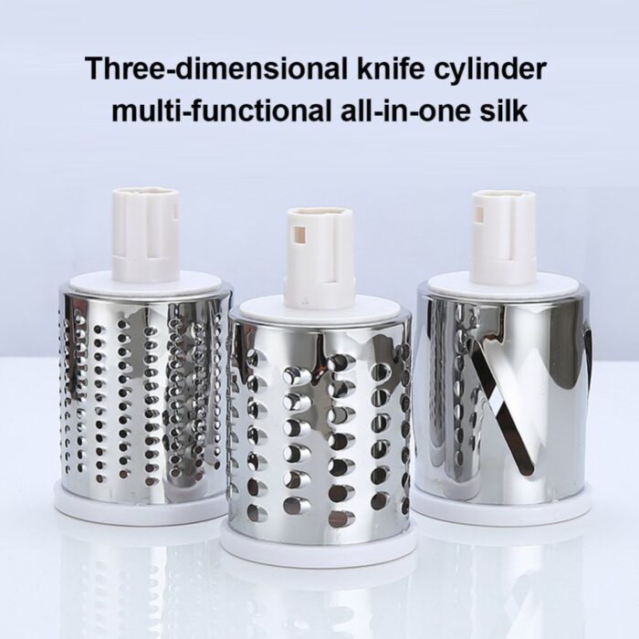 3-in-1 Drum Grater Manual food and Vegetable Cutter, Super Slicer & Grater Tabletop Kitchen Tool - Image 2
