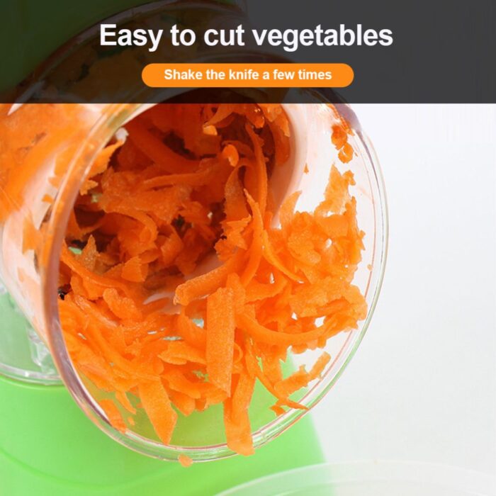 3-in-1 Drum Grater Manual food and Vegetable Cutter, Super Slicer & Grater Tabletop Kitchen Tool - Image 5