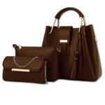 3-Piece Soft Leather Handbag Set for Women, Stylish Tote Bag, Shoulder Bag, Wallet with Keychain, Elegant Daily Use Purses for Office, Travel, Shopping, Gifts, and Special Occasions
