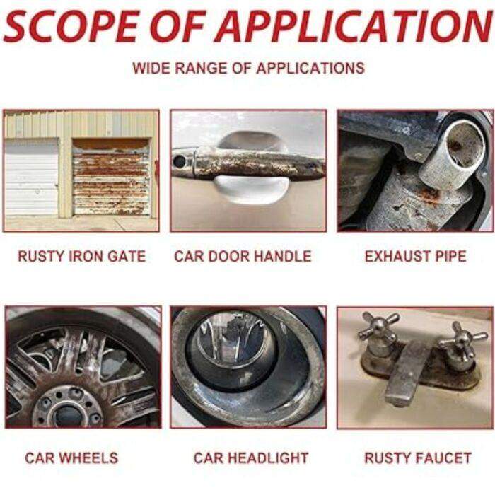 300g Water Based Anti Rust Metallic Paint with Epoxy Coating and Brush, High-Temperature & Salt Spray Super Resistant Rust - Image 8