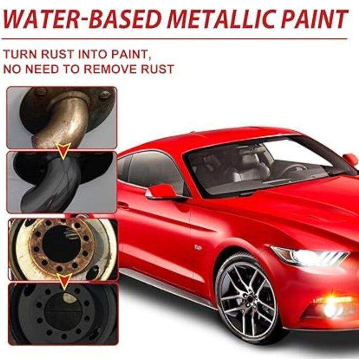 300g Water Based Anti Rust Metallic Paint with Epoxy Coating and Brush, High-Temperature & Salt Spray Super Resistant Rust - Image 9