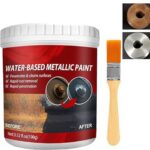 300g Water Based Anti Rust Metallic Paint with Epoxy Coating and Brush, High-Temperature & Salt Spray Super Resistant Rust