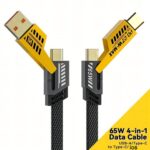 4-in-1 Multi USB Charging Cable – USB-C to USB-C, USB-C to Lightning, USB-A to USB-C, USB-A to Lightning, Fast PD Charger Cord for iPhone, iPad, Samsung, MacBook, Android & More