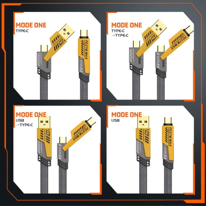 4-in-1 Multi USB Charging Cable – USB-C to USB-C, USB-C to Lightning, USB-A to USB-C, USB-A to Lightning, Fast PD Charger Cord for iPhone, iPad, Samsung, MacBook, Android & More - Image 4