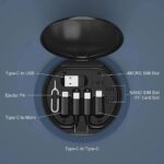 60W Fast Charging Multifunctional Cable Kit 3-in-1 USB Type C Cable with Lightning & Micro USB Adapters, SIM Storage, Super Stand & Travel Case for Android and iOS - Image 4