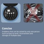 60W Fast Charging Multifunctional Cable Kit 3-in-1 USB Type C Cable with Lightning & Micro USB Adapters, SIM Storage, Super Stand & Travel Case for Android and iOS - Image 2