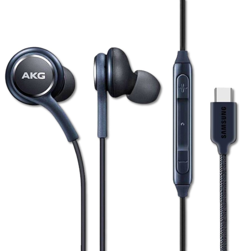 AKG Handfree Type C samsung aximart products images 12 AKG-style universal wired handsfree with mic, noise reduction, volume control, 3.5mm and Type-C jack – ideal for music and calls in Pakistan