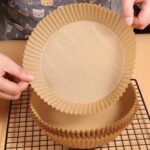 100 Pcs Round Air Fryer Disposable Paper Liners, Non-Stick Parchment Liners, Super Oil-Proof, Waterproof