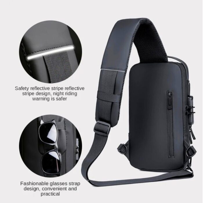 Multifunction Anti-Theft USB Charging Crossbody Shoulder Bag 🛅🔐 Stylish, Secure & Perfect for Everyday Use & Travel in Pakistan - Image 9
