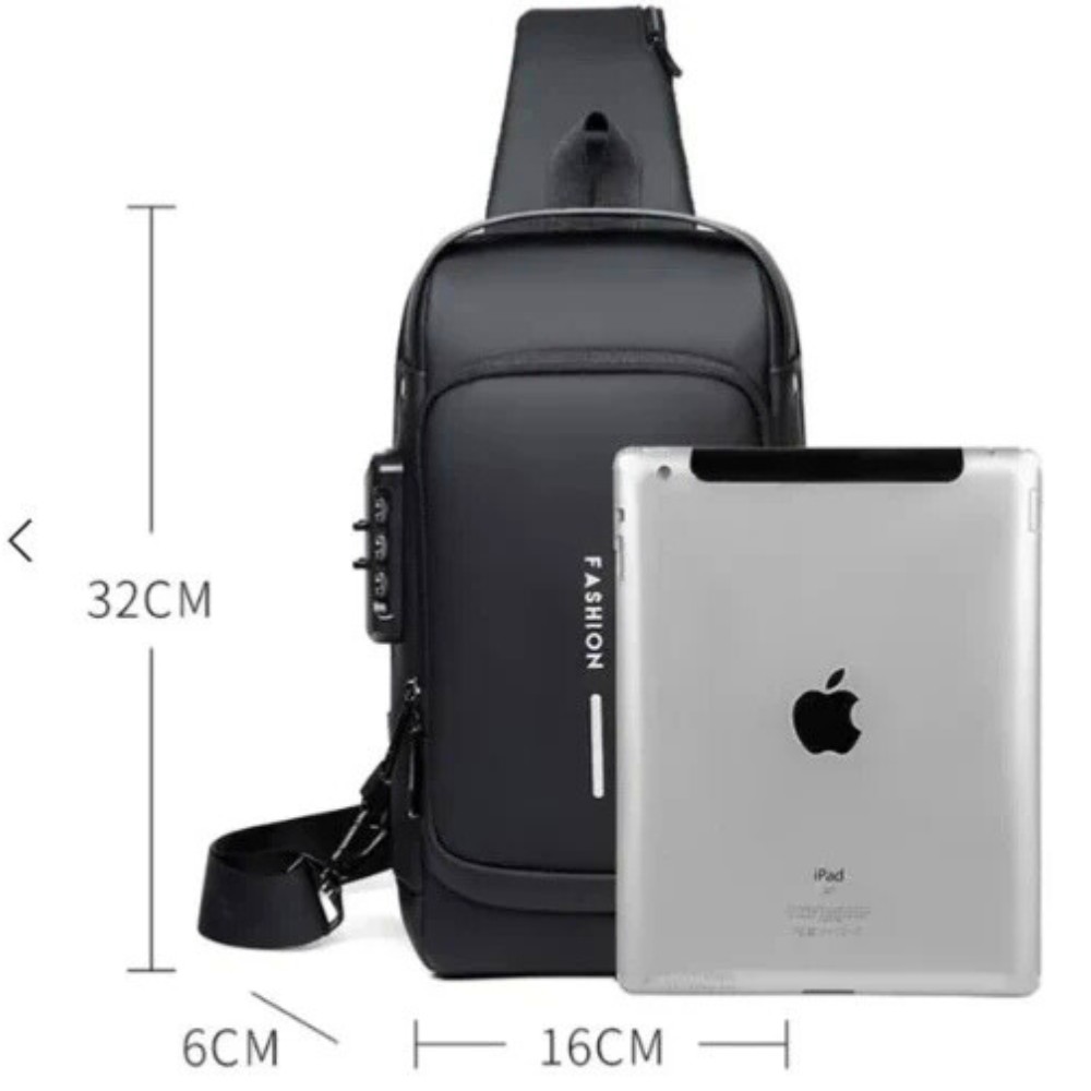 Anti-Theft USB Charging Crossbody Shoulder Bag aximart products images (18) Multifunction Anti-Theft USB Charging Crossbody Shoulder Bag 🛅🔐 Stylish, Secure & Perfect for Everyday Use & Travel in Pakistan - Image 6