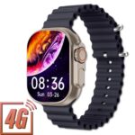 BW10 Pro 4G Smartwatch with Chip, Anti-Spy Hidden Camera, 4G SIM Support, Bluetooth Calling, 49MM Ultra Series, Fitness Tracker, Heart Rate and Blood Pressure Monitor, HD Display, Ocean Strap, with Box and Charger