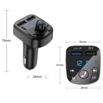 C1 Car MP3 Player with Bluetooth Connectivity, Wireless FM Transmitter, USB and SD Card Super Support, Hands-Free Call Receiver, Type-C Charging, Radio Frequency Matching, Premium Car Accessory Modulator - Image 2