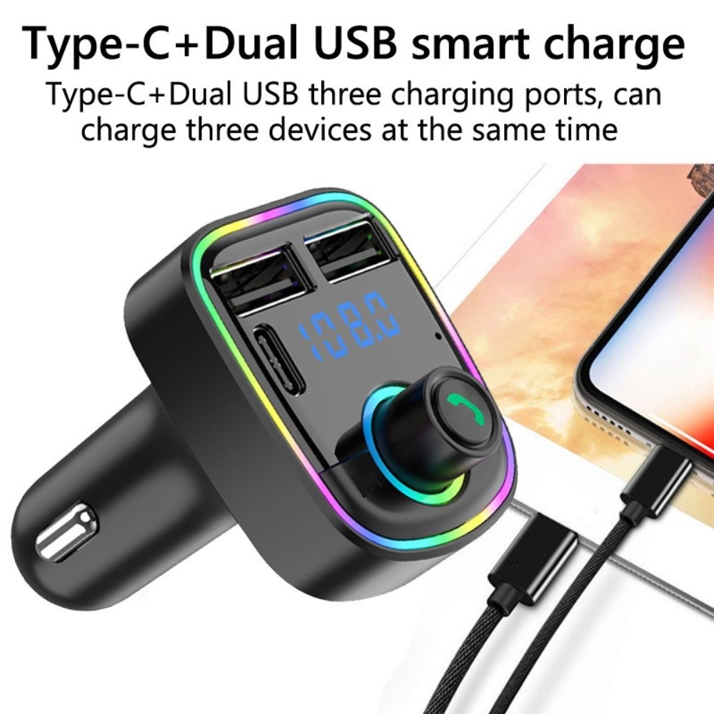 C1 Car MP3 Player, Bluetooth Car Transmitter aximart products images (8) C1 Car MP3 Player with Bluetooth Connectivity, Wireless FM Transmitter, USB and SD Card Super Support, Hands-Free Call Receiver, Type-C Charging, Radio Frequency Matching, Premium Car Accessory Modulator - Image 9