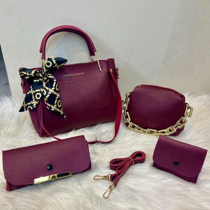 Charles and Kieth Exclusive Collection, Cloud Bag Clutch and Mini Wallet Set for Women, Elegant Fashionable Designer Style Handbags - Image 3