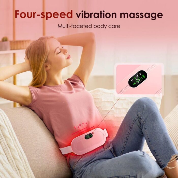 Digital Period Heating Pad & Vibration Belt ✨| Fast Cramp Relief ❤️ | USB Rechargeable & Eco-Friendly 🌟 - No-1 Heating Pad in Pakistan - Image 2