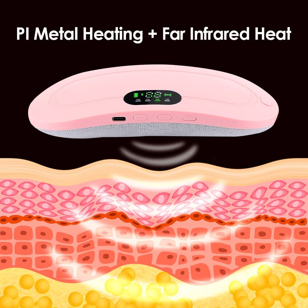 Digital Period Heating Pad & Vibrating Belt aximart products images (2) Digital Period Heating Pad & Vibration Belt ✨| Fast Cramp Relief ❤️ | USB Rechargeable & Eco-Friendly 🌟 - No-1 Heating Pad in Pakistan - Image 3