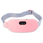 USB Rechargeable Digital Period Heating Pad with Adjustable Vibration Belt - Ideal for Menstrual Cramp Relief and Back Pain