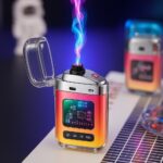 Electric Rechargeable Cigarette Lighter with Type-C Fast Charging, Windproof Flameless Arc Ignition, Compact and Portable Design, Safe and Stylish Card Packing Lighter for Smoking, Candle Lighting, and Everyday Use