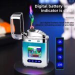 Electric Rechargeable Cigarette Lighter with Type-C Fast Charging, Windproof Flameless Arc Ignition, Compact and Portable Design, Safe and Stylish Card Packing Lighter for Smoking, Candle Lighting, and Everyday Use - Image 3