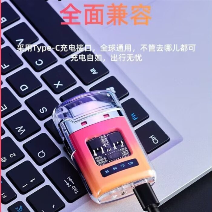 Electric Rechargeable Cigarette Lighter with Type-C Fast Charging, Windproof Flameless Arc Ignition, Compact and Portable Design, Safe and Stylish Card Packing Lighter for Smoking, Candle Lighting, and Everyday Use - Image 6