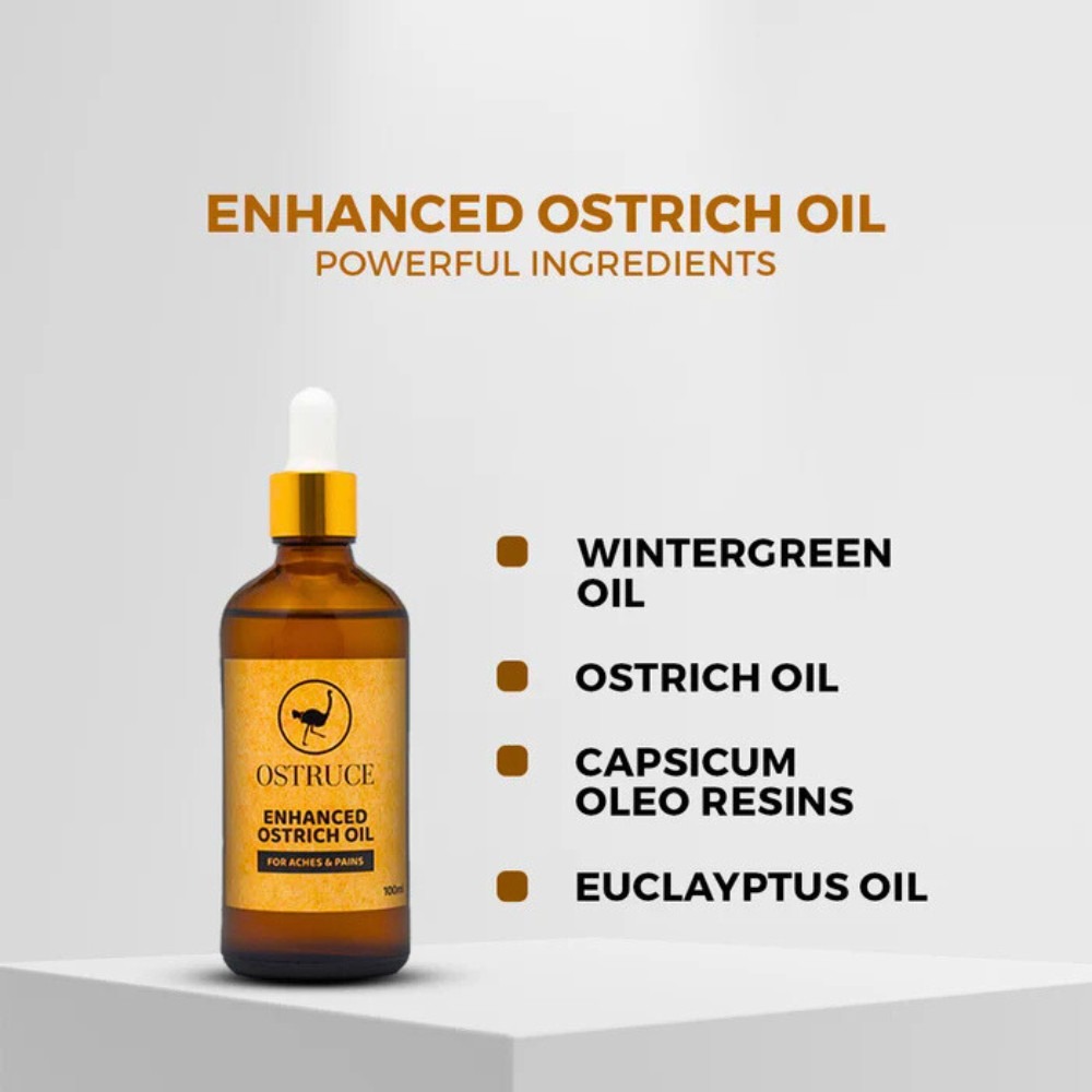 Enhanced Ostrich Oil for Joint and Muscle Pain Relief aximart products images (1) Enhanced Ostrich Oil for Joint and Muscle Pain Relief, 100% Natural and Organic Anti-Inflammatory Oil, Deep Penetrating Formula - Image 3