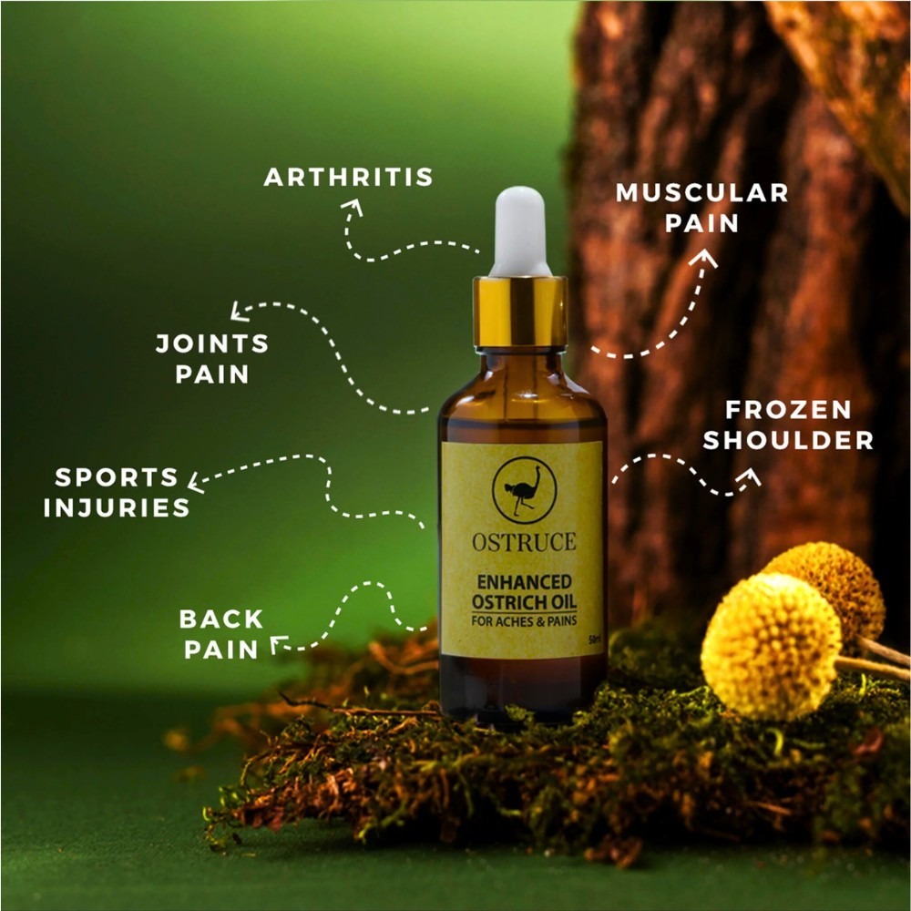 Enhanced Ostrich Oil for Joint and Muscle Pain Relief aximart products images (3) Enhanced Ostrich Oil for Joint and Muscle Pain Relief, 100% Natural and Organic Anti-Inflammatory Oil, Deep Penetrating Formula - Image 1