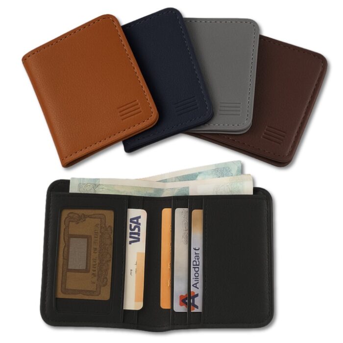 Leather Soft Wallet for Men and Women, Slim Card Holder Wallet, Pocket Friendly Stylish Unisex Wallet, Black Brown Gray - Image 2