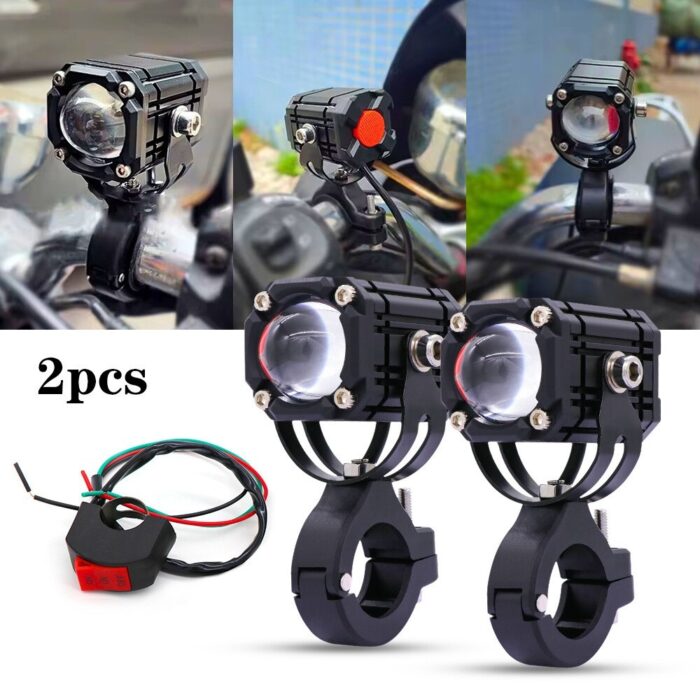High Quality headlight Water Proof IP67 Universal Motorcycle LED Auxiliary Lights, Super Bright High Beam and Low Beam, Fog Light - Image 1