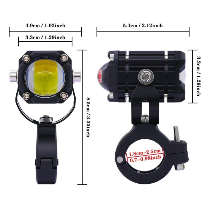 High Quality headlight Water Proof IP67 Universal Motorcycle LED Auxiliary Lights, Super Bright High Beam and Low Beam, Fog Light - Image 2
