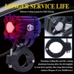 High Quality headlight Water Proof IP67 Universal Motorcycle LED Auxiliary Lights, Super Bright High Beam and Low Beam, Fog Light - Image 4