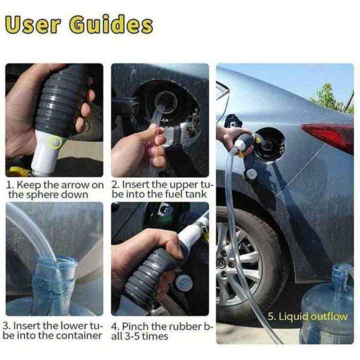Portable Liquid Transfer Pump Super Portable, Manual Hand Siphon Pump for Water, Fuel, Oil & More, 2 - Image 3