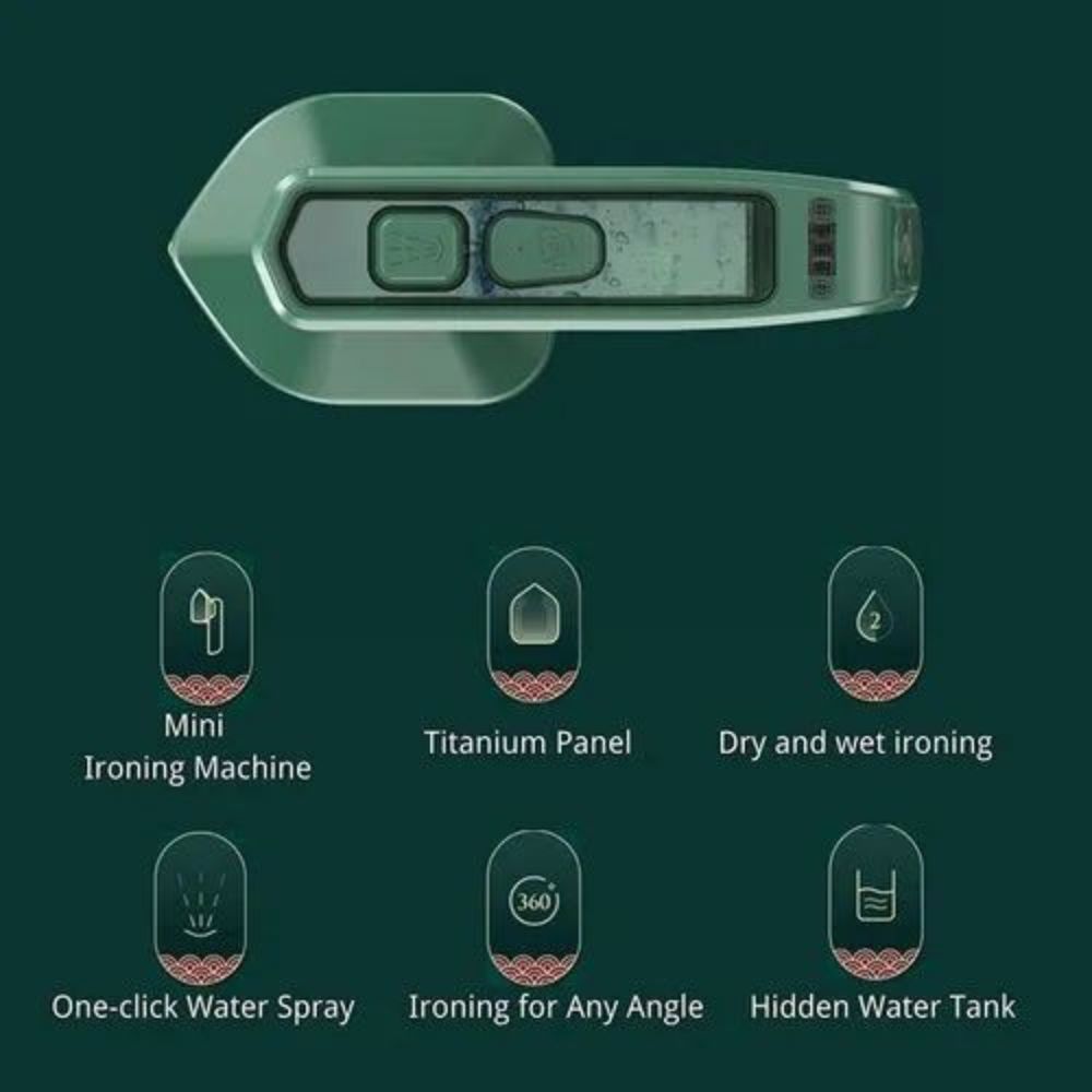 Portable Handheld Steam Iron aximart products (6) Handheld Steam Iron Mini Dry and Wet Iron A1 Travel Garment Super Steamer for Home and Clothes - Image 3