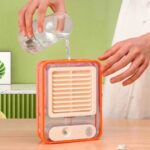 Portable Air Cooler Fan with Mist Spray 🌬️, LED & USB Rechargeable – Best Mini Air Cooler Price in Pakistan❄️ - Image 2