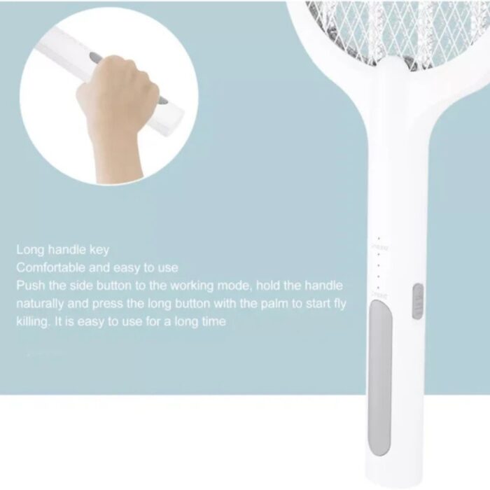 Rechargeable Electric Mosquito Killer Racket 2-in-1 with LED Flashlight, Super USB Charging, 2000mAh Battery - Image 4