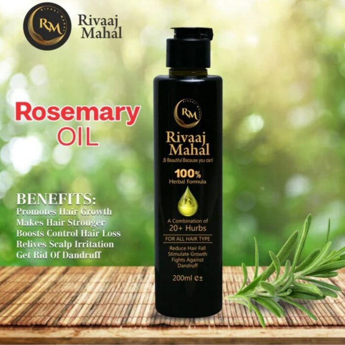 Rivaaj Organic Hair Oil 200ml – Herbal Ayurvedic Hair Food Oil for Hair Growth, Hair Fall Control, and Dandruff in Pakistan