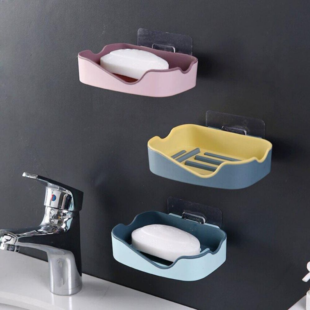 Self-Draining Design – Keeps your soap dry by allowing excess aximart products pictures (6) Top Quality Wall Mounted Soap Holder, A1 Soap Dish with Drain, Super Space Saving Stand for Bathroom & Kitchen - Image 5