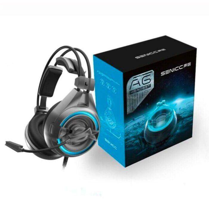 🎧 SENICC A6 USB Gaming Headset – Best Gaming Headphones with Mic for PUBG, PC & Mobile 🎮 | Noise Cancelling, LED Lights, Plug & Play 🔥 - Image 3