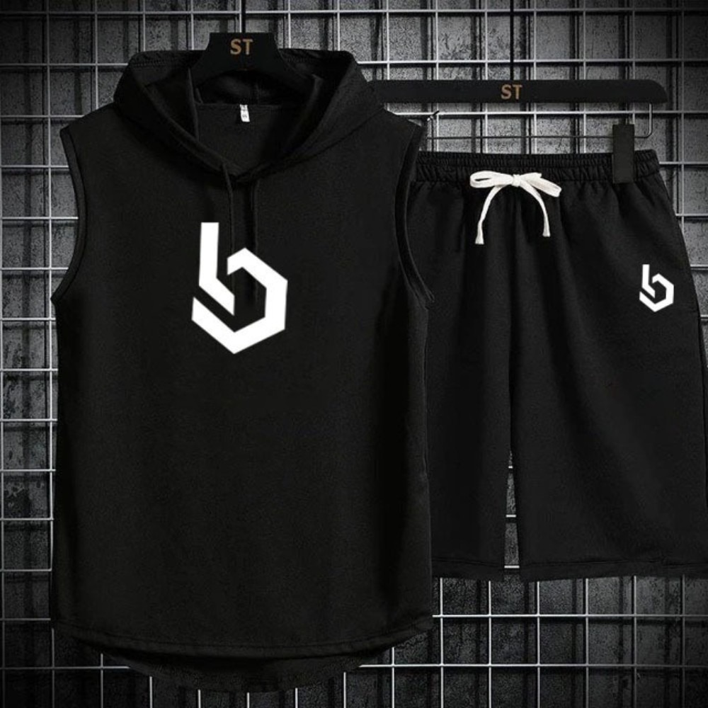 Summer Gym Hooded Short Track Suit axiamrt products images (2)