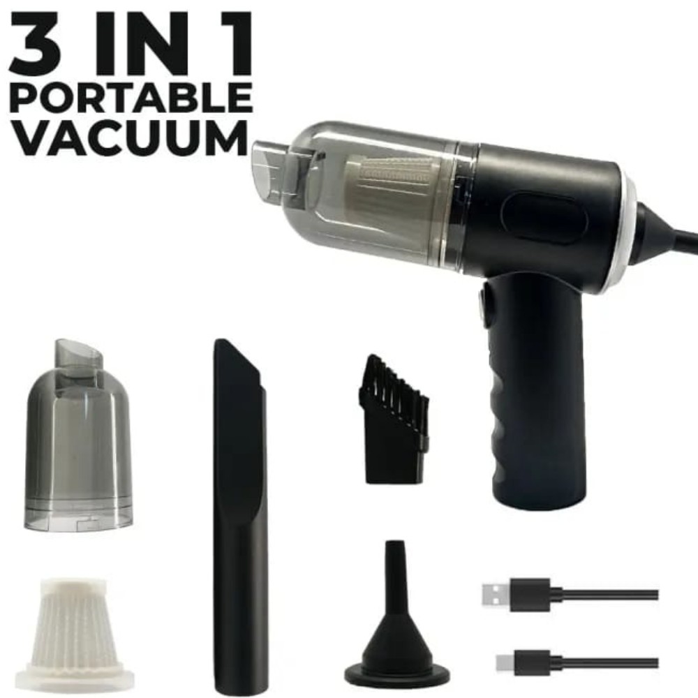 Vacuum Cleaner Duster Blower aximart products pictures (1) 120W 4-in-1 Portable Vacuum Cleaner Suction, Blower, Inflator & Dust Collector Powerful Multi-Function Handheld - Image 3