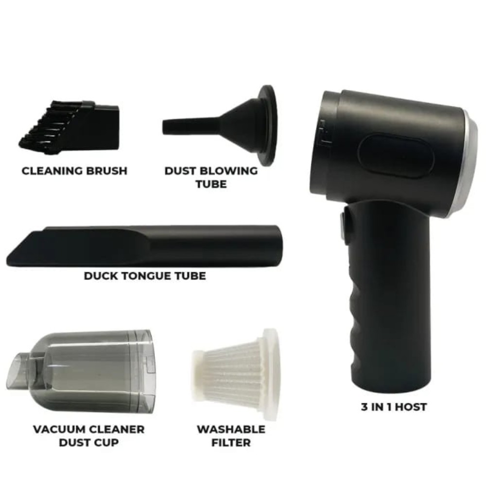 Vacuum Cleaner Duster Blower aximart products pictures (3) 120W 4-in-1 Portable Vacuum Cleaner Suction, Blower, Inflator & Dust Collector Powerful Multi-Function Handheld - Image 6