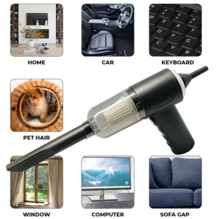 120W 4-in-1 Portable Vacuum Cleaner Suction, Blower, Inflator & Dust Collector Powerful Multi-Function Handheld - Image 2