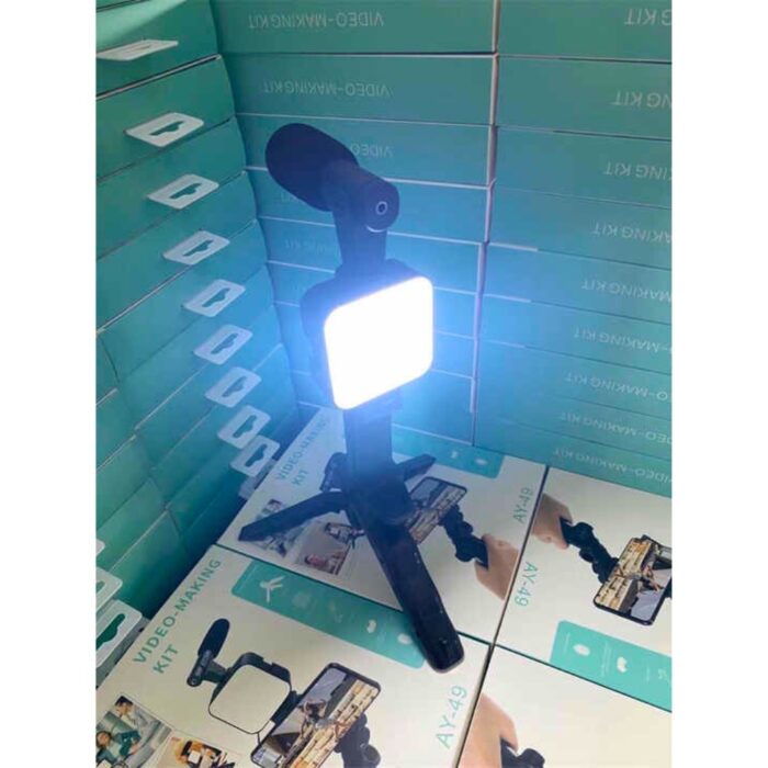 AY-49 Vlogging Kit, All-in-One Video Making Kit with Mini Tripod, 49 LED Fill Light, Directional Microphone, Mobile Holder & Wireless Remote Control, Ideal for YouTube, TikTok, Live Streaming, and Smartphone Photography - Image 4